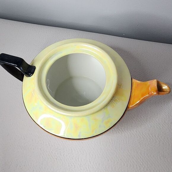 Antique, Iridescent, Phoenix Fine China Czechoslovakia Teapot 9" Long - Picture 3 of 8